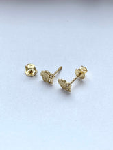 Load image into Gallery viewer, Owl Earrings for Baby, 10K Solid Gold, Newborn Baby Earrings, Baptism Gift for Baby Girl, Birthday Gift For Toddler, Presents
