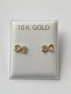 Infinity Earrings for Baby, 10K Solid Gold, Newborn Baby Earrings,  for Baby Girl, Birthday Gift For Toddler, Presents