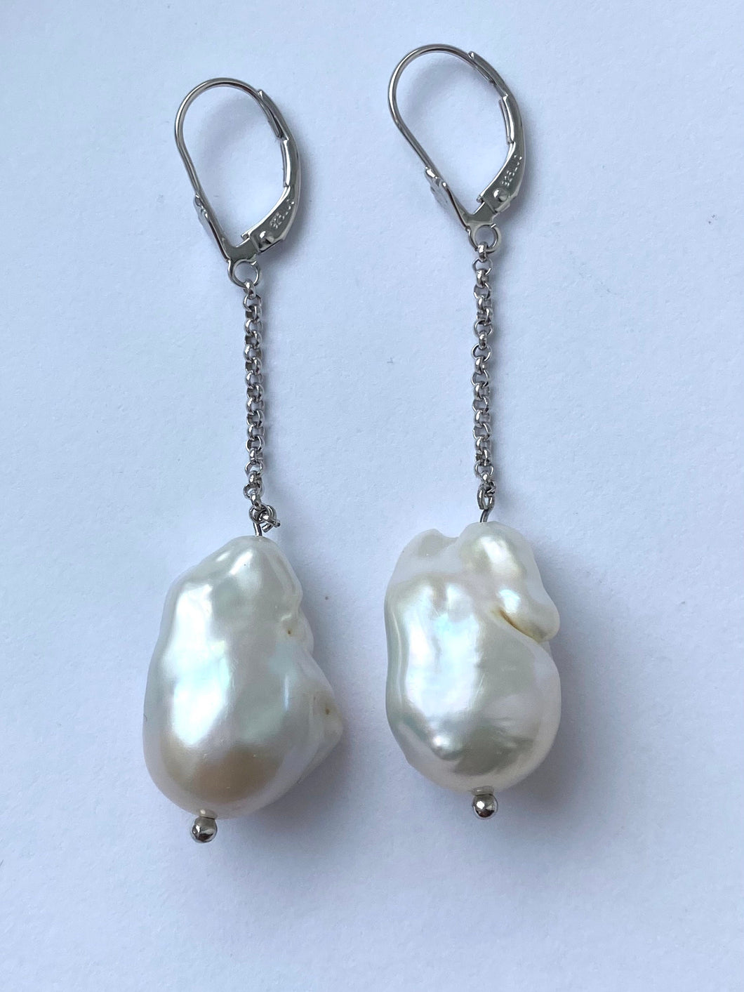 LARGE Baroque Pearl Earrings, Drop Pearl Earrings, June Birthstone, Birthday Gift for Women, Presents for Bridesmaids, Earrings for Women