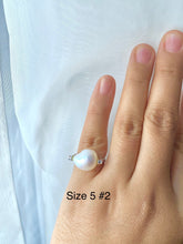 Load image into Gallery viewer, Pearl Solitaire Ring, 925 Sterling Silver Ring, Freshwater Pearl Statement Ring, Birthday Gift for Women, Jewelry for Woman
