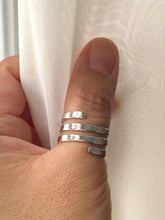Load image into Gallery viewer, Spiral Ring Silver, Midi Rings, Handmade Ring, Unisex Ring, Thumb Rings, Adjustable Rings,  ideas, Every Day Jewelry
