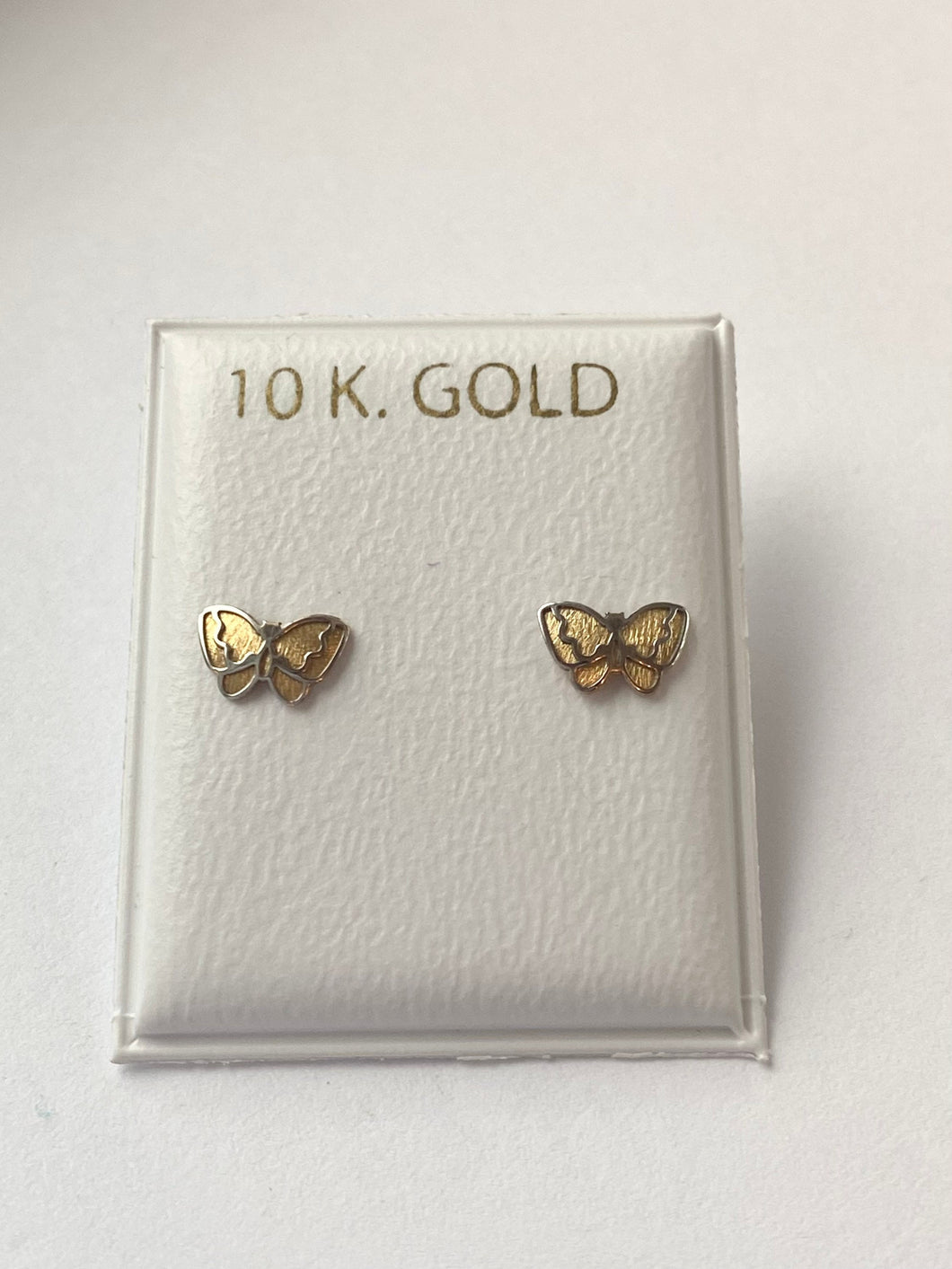 Butterfly Earrings for Baby, 10K Solid Gold, Toddler Earrings, Baptism Gift for Baby Girl, Birthday Gift For Toddler, Christmas Presents