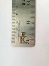 Load image into Gallery viewer, K Letter Pendant Gold, 10K Solid Gold, Small Letter Necklace, Minimalist Necklace for Woman,
