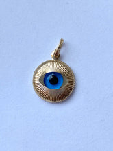 Load image into Gallery viewer, Evil Eye Pendant , 18K Solid Gold Amulet Protection, Al-ayn Charm, Birthday Gift for Women, Mothers Day Gift
