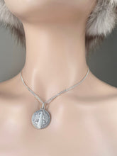 Load image into Gallery viewer, Saint Benedict Silver Medal, 18mm
