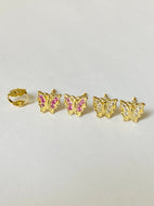 Butterfly Earrings for Baby, 10K Solid Gold, Toddler Earrings, Birthday Gift for Baby Girl, Gift For Toddler, Presents