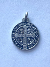 Load image into Gallery viewer, Saint Benedict Silver Medal, 18mm
