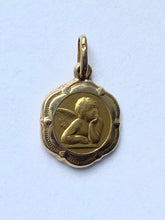 Load image into Gallery viewer, 14K Guardian Angel Pendant 14mm
