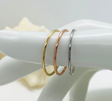 Load image into Gallery viewer, 10K Plain Wedding Band, 1MM Classic Ring, Dainty Stacking Ring, Thumb Ring, Spacer Ring, Birthday Gift for Women,
