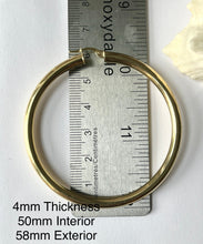 Load image into Gallery viewer, 10K 14K 18K Gold Hoop Earrings, 4mm Thick
