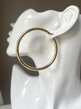 Load image into Gallery viewer, 10K 14K 18K Gold Hoop Earrings, 4mm Thick
