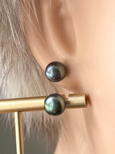 Load image into Gallery viewer, 18K Pink Pearl Stud Earrings, 9mm, Classic Pearl Earrings, Bridesmaids Gift, Birthday Gift for Women, Graduation Gift for Daughter
