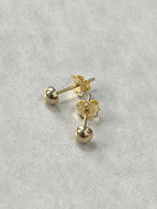 Small Stud Gold Earrings, 14K Solid Gold Earrings, Half Moon Earrings, Birthday Gift For Daughter, Gift for Little Girl, Minimalist Style