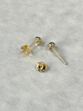 Load image into Gallery viewer, Small Stud Gold Earrings, 14K Solid Gold Earrings, Half Moon Earrings, Birthday Gift For Daughter, Gift for Little Girl, Minimalist Style
