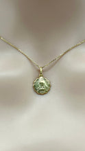 Load image into Gallery viewer, 14K Virgin Mary Necklace, 12mm, Madonna Necklace, Mother of Jesus Pendant, Virgin Mary Medallion,
