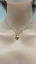 Load image into Gallery viewer, 14K Virgin Mary Necklace, 12mm, Madonna Necklace, Mother of Jesus Pendant, Virgin Mary Medallion,
