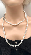 White Pearl Necklace, Can Make Many Designs, Versatile Statement Necklace, Birthday Gift for Mom,