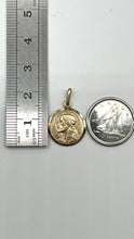 Load image into Gallery viewer, Jesus Christ Redentore Pendant, 14mm, 14K  Solid Gold Jesus Necklace, Italian Made Medallion, Birthday Gift Ideas,  for Girl
