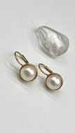14K Gold Pearl Earrings, White Pearl, Pink Pearl, Gray Pearl, Earrings for Women, Birthday Gift for Daughter, Jewelry for Woman
