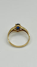Load image into Gallery viewer, Blue Sapphire Gold Ring, 18K Gold Sapphire Ring, Sapphire Engagement Ring, September Birthstone,
