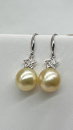 14K South Sea Pearl Earrings, Bridesmaids Gift, Anniversary, Birthday Gift for Women, Every Day Jewelry, Jewelry for Woman