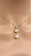 Pearl Drop Gold Necklace, 14K Solid Gold Necklace for Women, Bridesmaids Gift, Birthday Gift for Women, Jewelry for Woman, Mothers Day