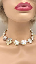 Load image into Gallery viewer, Baroque Pearl Necklace, White Freshwater Pearl, Modern Pearl Necklace, Statement Necklaces, Birthday Gift for Women, Jewelry for Woman
