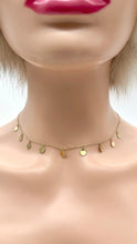 Load image into Gallery viewer, Disc Gold Necklace, 10K Solid Gold Multiples Disc, Layering Necklace, Dainty Minimalist Necklace,  Birthday Gift for Women, Mothers Day
