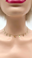 Disc Gold Necklace, 10K Solid Gold Multiples Disc, Layering Necklace, Dainty Minimalist Necklace,  Birthday Gift for Women, Mothers Day