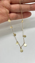 Load image into Gallery viewer, Disc Gold Necklace, 10K Solid Gold Multiples Disc, Layering Necklace, Dainty Minimalist Necklace,  Birthday Gift for Women, Mothers Day
