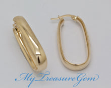 Load image into Gallery viewer, Chunky Hoop Gold Earrings, 10K Solid Gold Hoop, Lightweight Earrings for Women, Birthday Gift for Wife, Mother’s Day Gift

