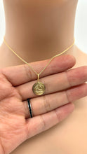 Load image into Gallery viewer, Baptism Gold Pendant, 12mm, 10K 14K 18K Solid Gold Baptism Souvenir

