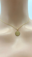 Load image into Gallery viewer, Baptism Gold Pendant, 12mm, 10K 14K 18K Solid Gold Baptism Souvenir
