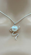 Pearl Statement Pendant, 925 Sterling Silver, Handmade Jewelry, Mothers Day Gift
