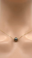 Tahitian Pearl Necklace, 10K 14K 18K Gold