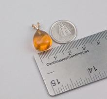 Load image into Gallery viewer, Citrine Gold Pendant, 14K Solid Gold Natural Citrine Necklace, November Birthstone, Anniversary Gift for Wife, Mother’s Day Gift
